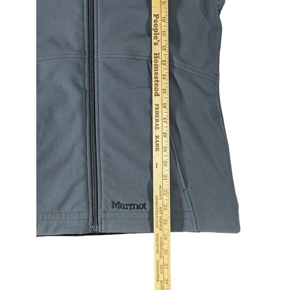 Marmot Womens Jacket Size Medium Gray Fleece Inside Faux Fur Hoodie Zip - Picture 7 of 8